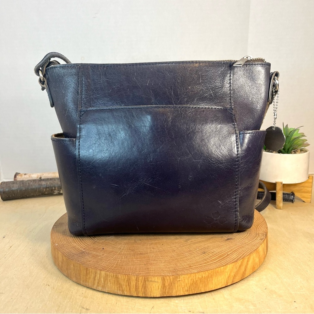Patricia Nash Aveley Safflower Purple floral embossed leather crossbody bag - Picture 7 of 16